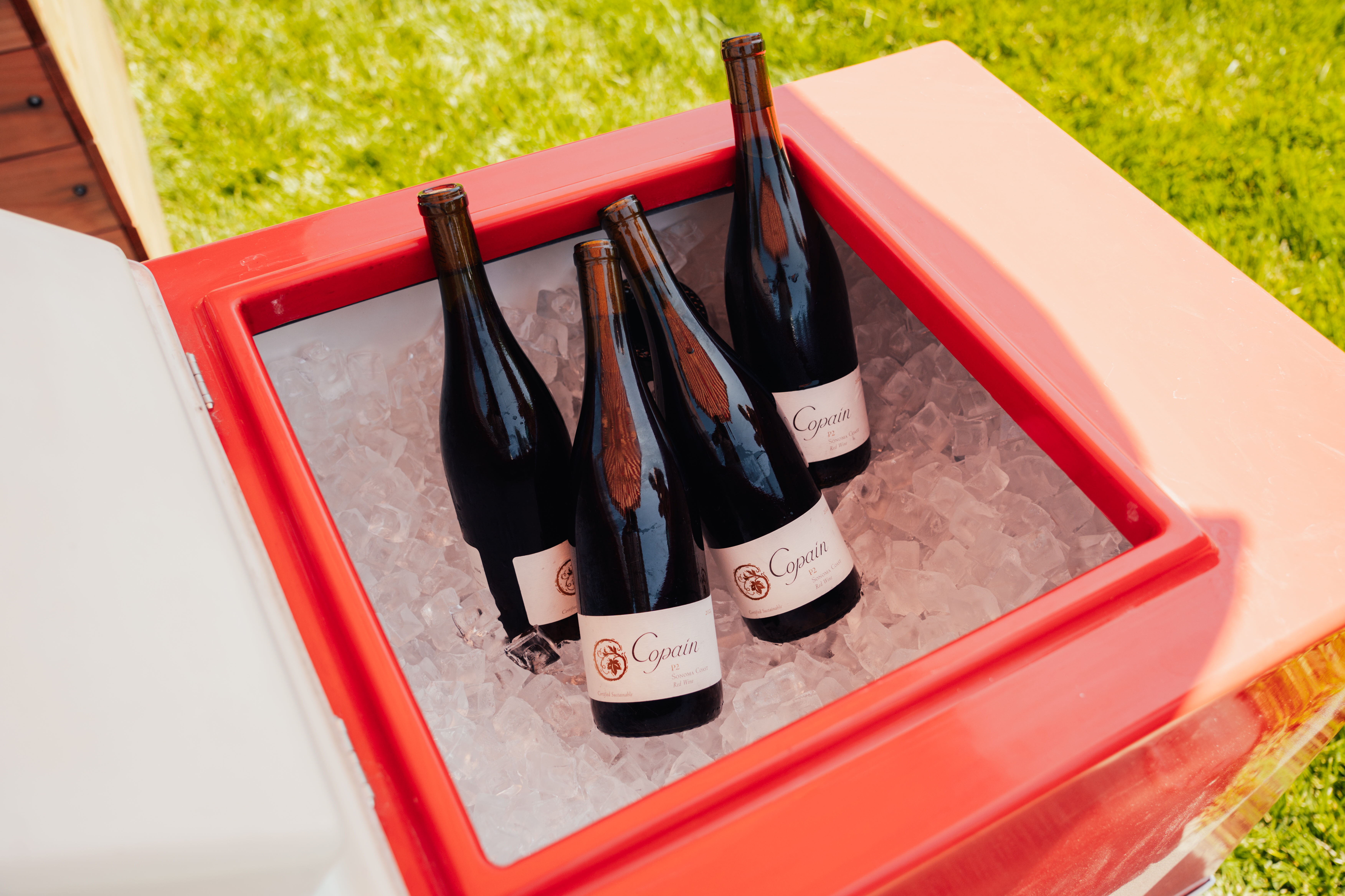 Multiple glasses of pinot noir