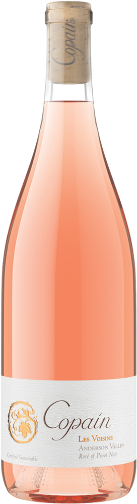 A bottle of Copain Rosé. A bottle of Copain Rosé.