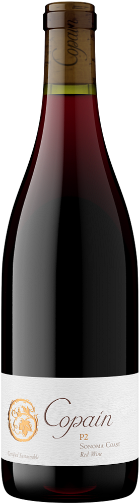 A bottle of Copain P2 Red Wine